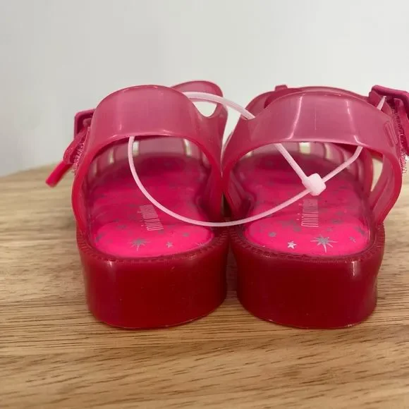 NWT Mini Melissa Possession II Jelly Sandal in Pink Happy Toddler Size 8 - Picture 4 of 8